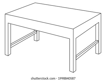 table line vector illustration,
isolated on white background.top view