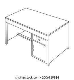 table line vector illustration,isolated on white background for education,top view