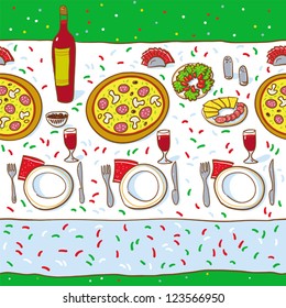 Table Linen Pizza Pattern.