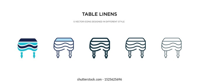 table linens icon in different style vector illustration. two colored and black table linens vector icons designed in filled, outline, line and stroke style can be used for web, mobile, ui