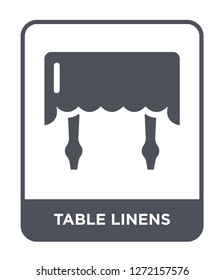 table linens icon vector on white background, table linens trendy filled icons from Furniture and household collection, table linens simple element illustration