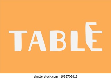 Table logo combined with writing