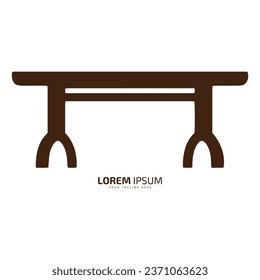 Tisch-Logo-Schreibtisch Symbol Silhouette Restaurant-Tisch Vektorgrafik einzeln Design
