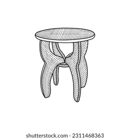 ilustración vectorial de logotipo de tabla, logotipo Decoración de sala, interior, Diseño de plantilla de ilustración de mobiliario minimalista.