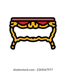 table luxury royal color icon vector. table luxury royal sign. isolated symbol illustration