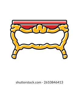 table luxury royal color icon vector. table luxury royal sign. isolated symbol illustration