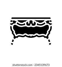 table luxury royal glyph icon vector. table luxury royal sign. isolated symbol illustration