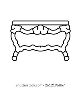 table luxury royal line icon vector. table luxury royal sign. isolated contour symbol black illustration