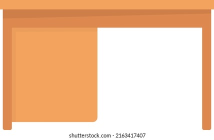 table made from wood concept flat design illustration 