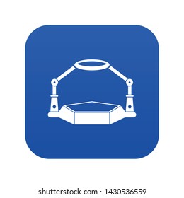 Table magnify icon digital blue for any design isolated on white vector illustration