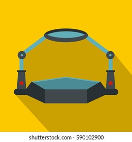 Table magnify icon. Flat illustration of table magnify vector icon for web