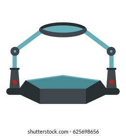 Table magnify icon flat isolated on white background vector illustration