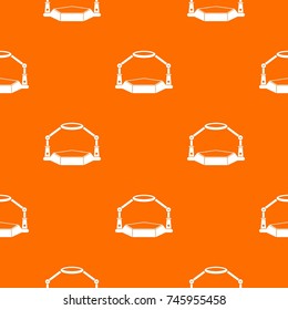 Table magnify pattern repeat seamless in orange color for any design. Vector geometric illustration