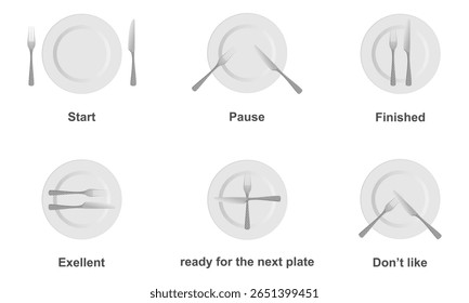 table manner set vector illustration isolated on white background.