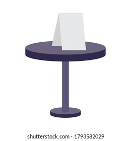 table with menu design, Restaurant bar entertainment and food theme Vector illustration