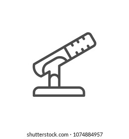 Table microphone line icon