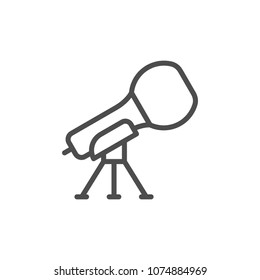 Table microphone line icon