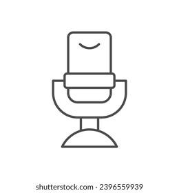 Table microphone line outline icon