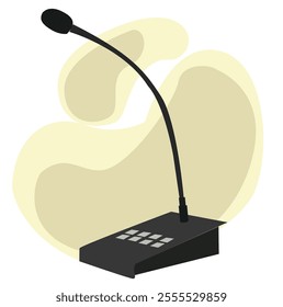 Table microphone vector illustration. microphone for conference 
