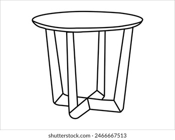 Muebles minimalistas de la tabla, muebles minimalistas del logotipo de la línea de la tabla interior
Imagen de Vector de una mesa de comedor en blanco y negro para su uso en materiales didácticos.
