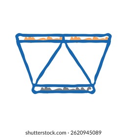 table minimalistic stylish doodle icon sketch vector. table minimalistic stylish sign. isolated symbol illustration