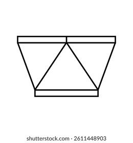 table minimalistic stylish line icon vector. table minimalistic stylish sign. isolated contour symbol black illustration