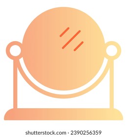 Table mirror flat icon. Makeup mirror color icons in trendy flat style. Round desk mirror gradient style design, designed for web and app. Eps 10