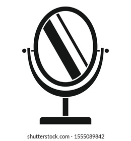 Table mirror icon. Simple illustration of table mirror vector icon for web design isolated on white background