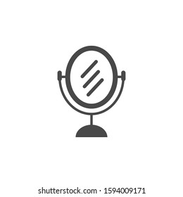 Table mirror. The image also looks like a microphone. Simple vector icon. Consumer goods. Commodities.