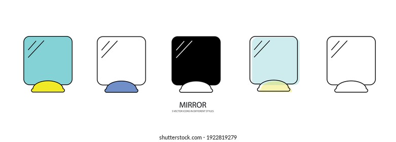 table mirror vector type icon