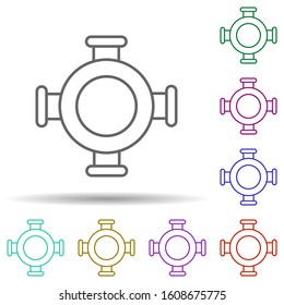 table multi color style icon. Simple thin line, outline vector of furniture icons for ui and ux, website or mobile application