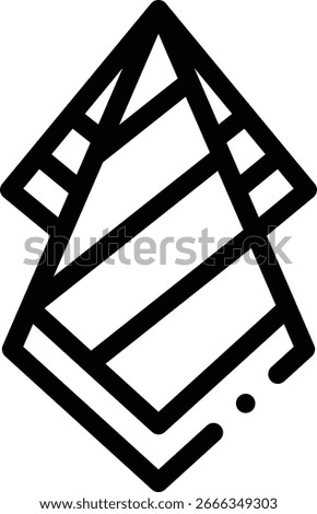 table napkin icon. Thin Linear Style Design Isolated On White Background