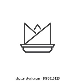 Icono de contorno de servilletas de mesa. signo de estilo lineal para concepto móvil y Diseño web. Icono de Vector de línea simple del sostenedor de servilletas. Símbolo, ilustración del logotipo. Gráficos de Vector perfecto de píxeles
