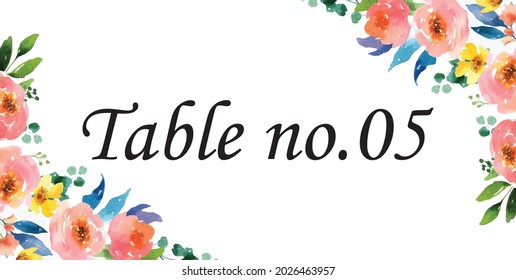 Table Number Design For Holder.  