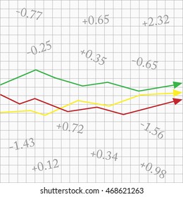 table with numbers with digits and diagram