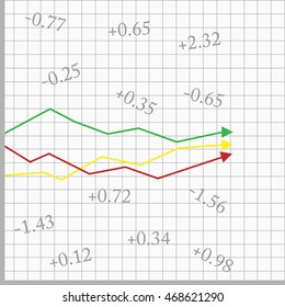 table with numbers with digits and diagram