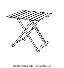 Table with office chairs. Continuous One line drawing art. Isolated vector illustration
