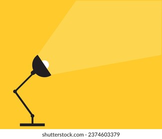 Table office desktop lamp, table lamp icon