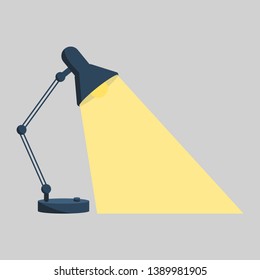 Table office desktop lamp lighting. Bright business  ideas vector