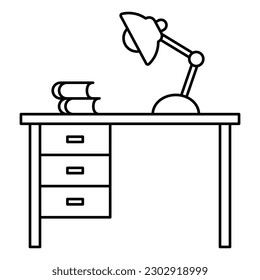 Table office icon vector on trendy design