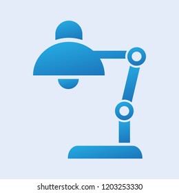 Table office lamp. Desktop electric. Silhouette lamp. desk light lamp icon