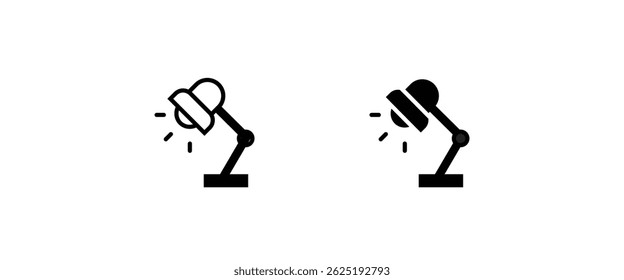 Farol de mesa. Botão de ícones elétricos de área de trabalho, vetor, sinal, símbolo, logotipo, ilustração, traço editável, estilo de design plano isolado no branco