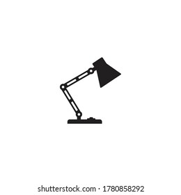 Table office lamp icon in flat style, desktop lamp, bulb icon or sign ideas Brilliant light bulb education, vector illustration