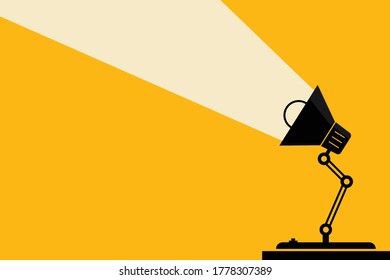 Tischlampe und Lampen. - Ideen und Denkkonzept. - Platz für Ihren Text.