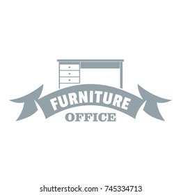 Table office logo. Simple illustration of table office vector logo for web