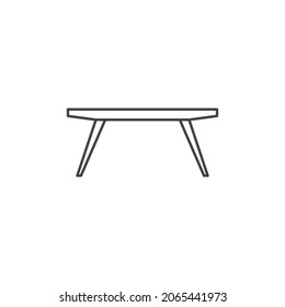 table on a white background. Vector. Trendy flat table icon from furniture collection isolated on white background.