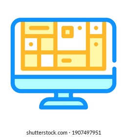 table of operating system color icon vector. table of operating system sign. isolated symbol illustration