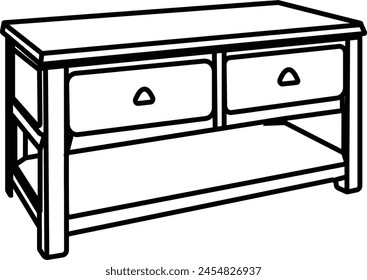 Table outline design vector illustration