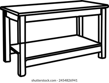 Ilustración vectorial de diseño de esquema de tabla
