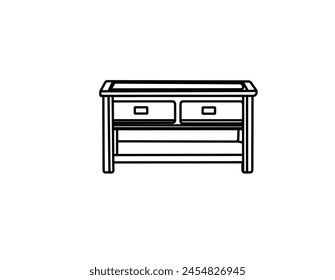Table outline design vector illustration